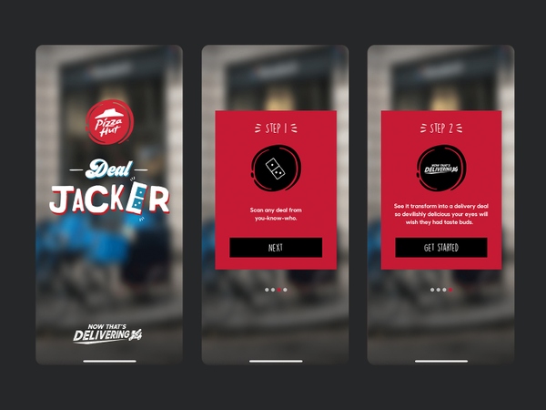PizzaHut Deal Jacker app screens 1