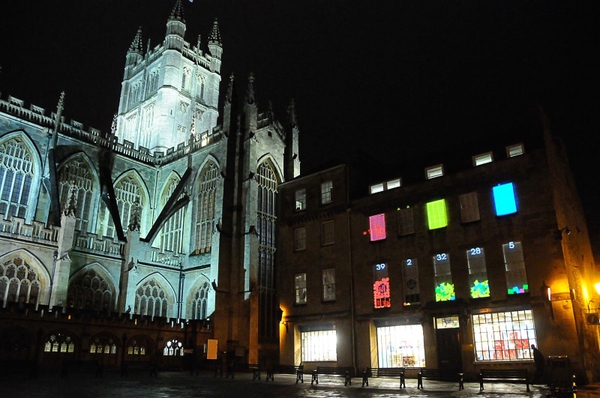 Symphony of Light installation next to the Abbey