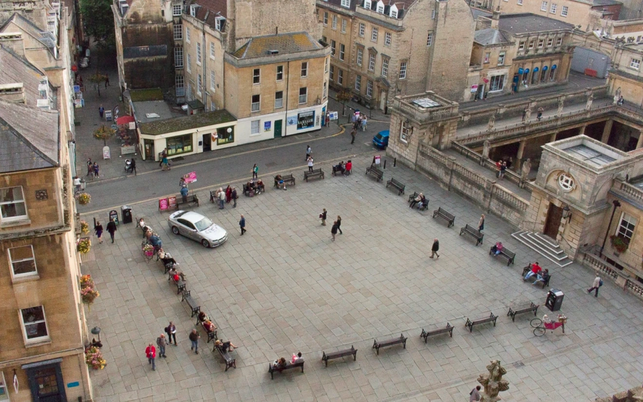 The square where the installation was placed