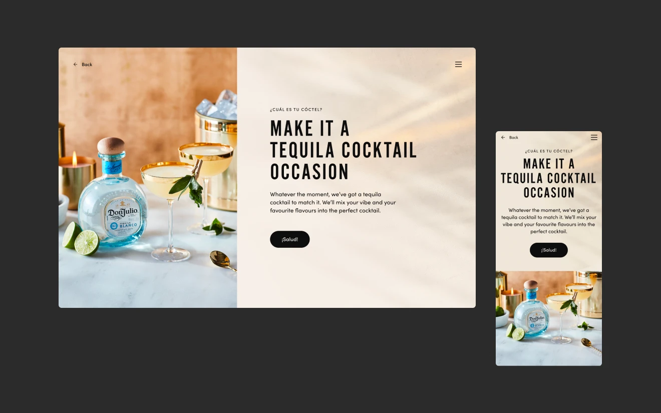 Tequila cocktails screen